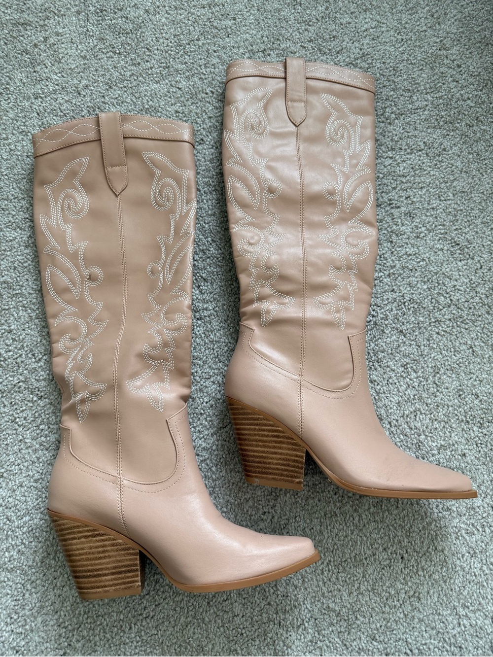 NEW Billini Charley Rose Clay Knee-High Western Boots 8 - Picture 2 of 5
